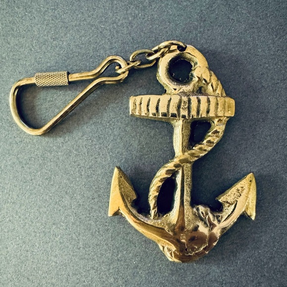 Other - Brass Anchor Keychain